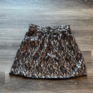 ANGIE Black Lace Mini Skirt – Y2K Fairycore Goth Skirt – Size M